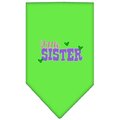 Mirage Pet Products Little Sister Screen Print BandanaLime Green Small 66-198 SMLG